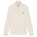 Lyle & Scott Shaker Stitch Quarter Zip Sweater Beige