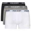 lyle scott 3-pack boxer wit grijs zwart