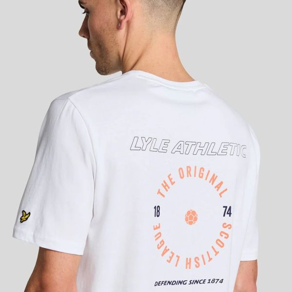 Lyle & Scott Athletic Graphic T-shirt Wit/Oranje