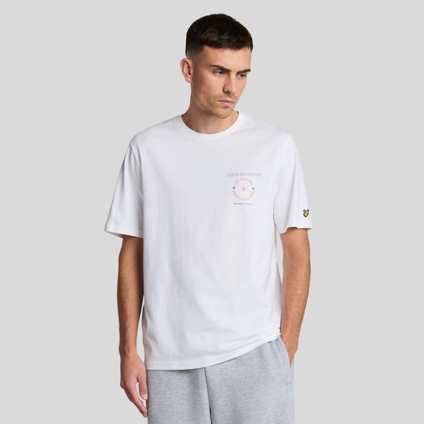 Lyle & Scott Athletic Graphic T-shirt Wit/Oranje