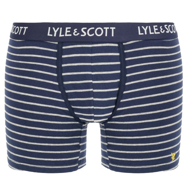 lyle & scott boxer 3-pack grijs navy