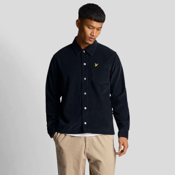 Lyle & Scott Cord Overshirt Navy