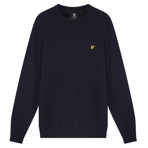 Lyle & Scott Cotton Crewneck Sweater Navy