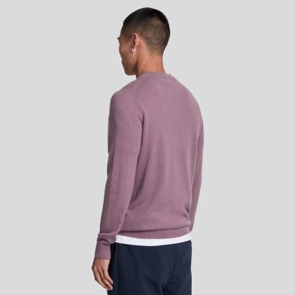 Lyle & Scott Cotton Merino Sweater Lila
