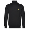Lyle & Scott Cotton Merino Turtleneck Sweater Zwart