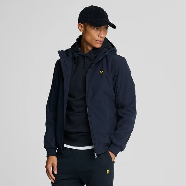 Lyle & Scott Fleece Back Softshell Jack Navy