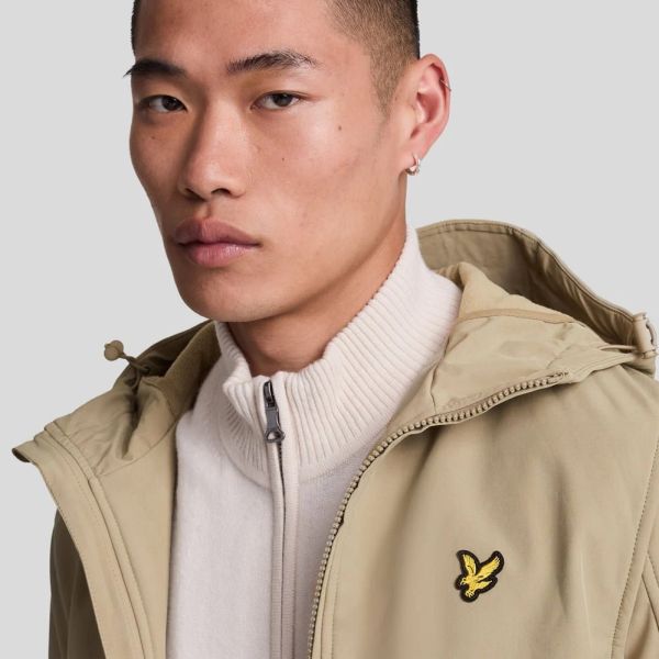Lyle & Scott Fleece Back Softshell Jack Beige
