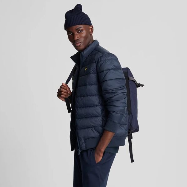 Lyle & Scott Funnel Wadded Jas Navy