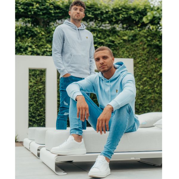 lyle scott hoodie licht blauw