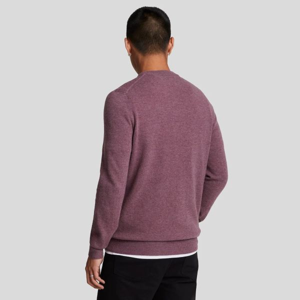 Lyle & Scott Lambswool Blend Sweater Paars
