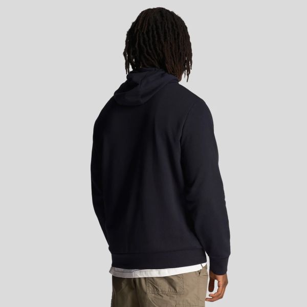 Lyle & Scott Loopback Embroidered Hoodie Navy