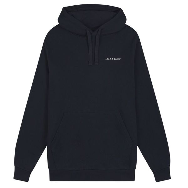 Lyle & Scott Loopback Embroidered Hoodie Navy