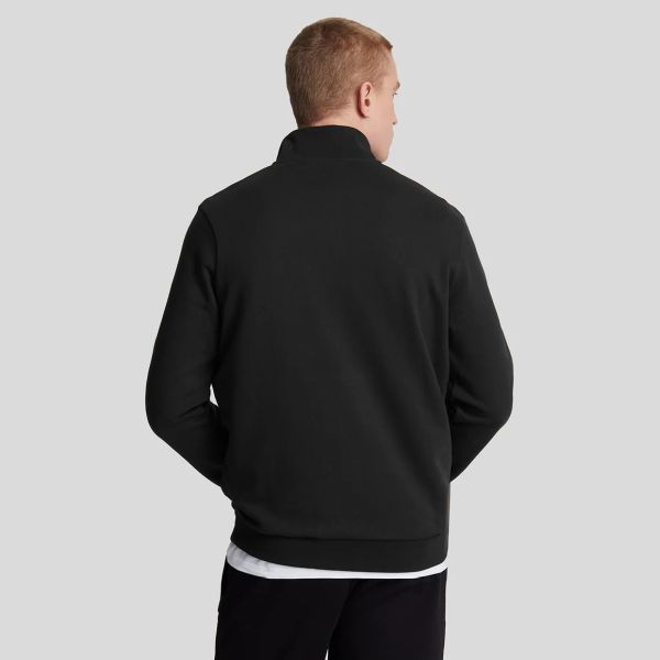 Lyle & Scott Loopback Quarter Zip Sweater Zwart