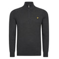Lyle & Scott Merino Quarter Zip Sweater Antraciet
