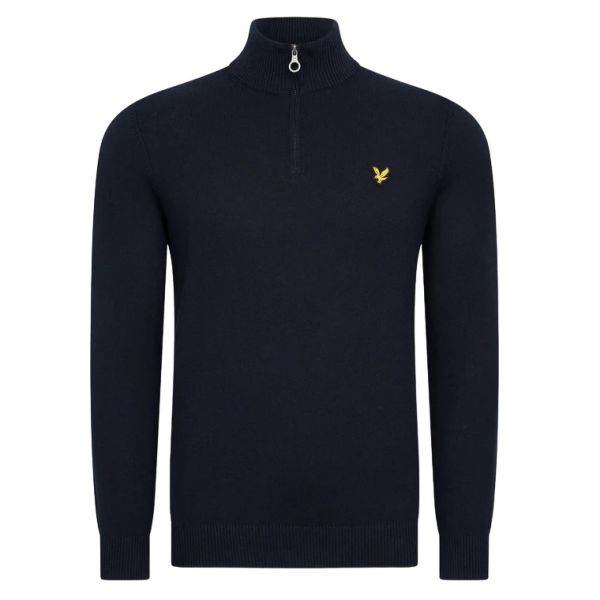 Lyle & Scott Merino Quarter Zip Sweater Navy