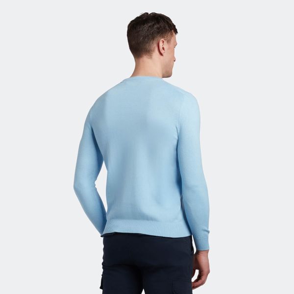 Lyle & Scott Merino Sweater Licht Blauw