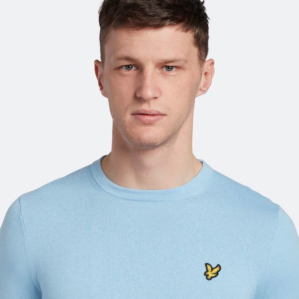 Lyle & Scott Merino Sweater Licht Blauw