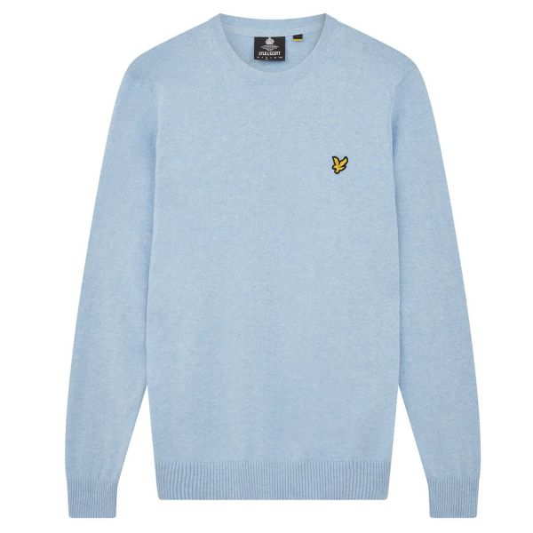 Lyle & Scott Merino Sweater Licht Blauw