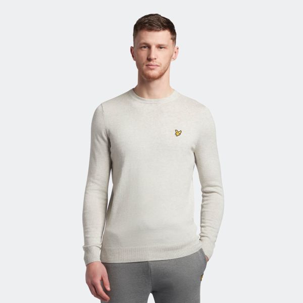 Lyle & Scott Merino Sweater Licht Grijs