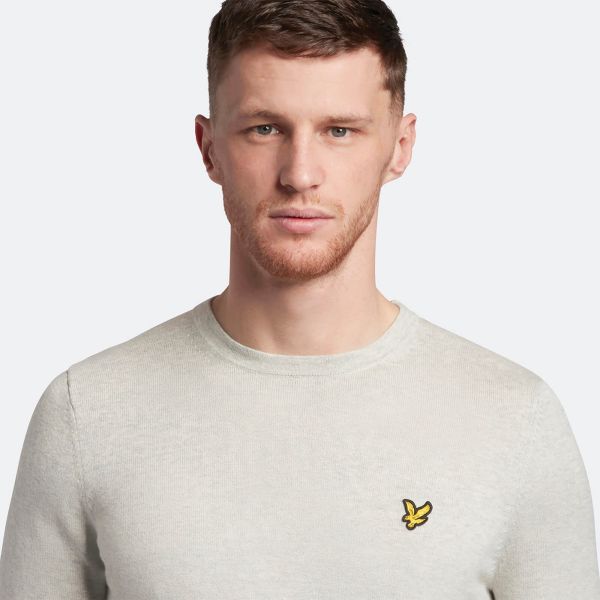 Lyle & Scott Merino Sweater Licht Grijs