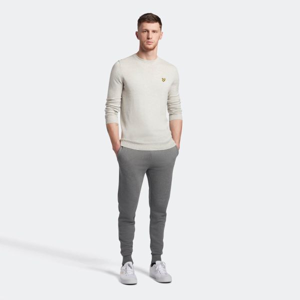 Lyle & Scott Merino Sweater Licht Grijs