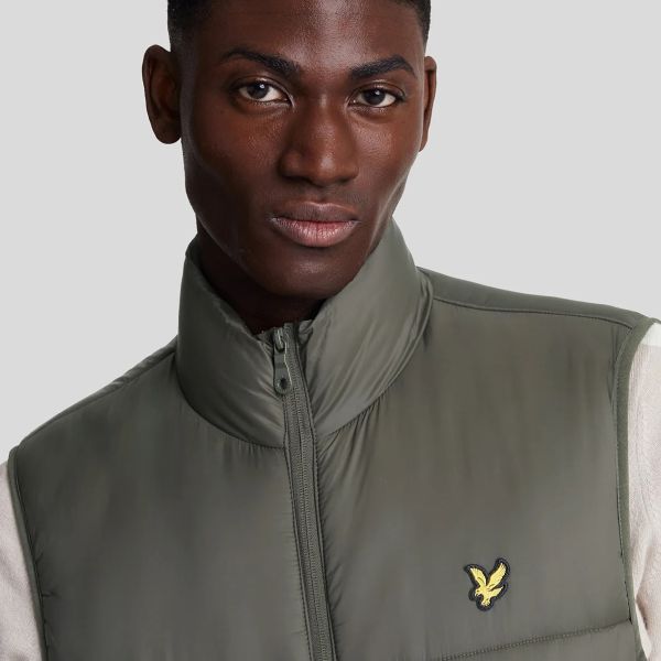 Lyle & Scott Wadded Bodywarmer Donker Groen