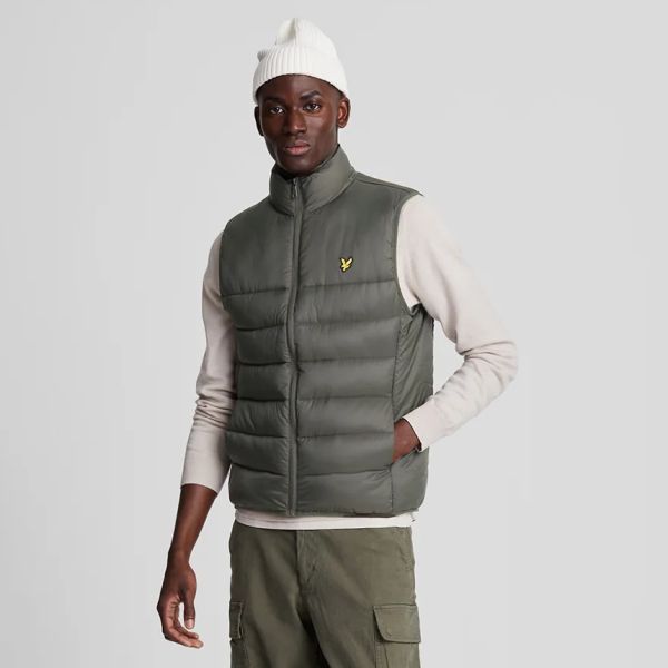 Lyle & Scott Wadded Bodywarmer Donker Groen