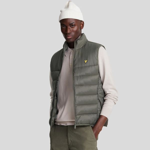Lyle & Scott Wadded Bodywarmer Donker Groen
