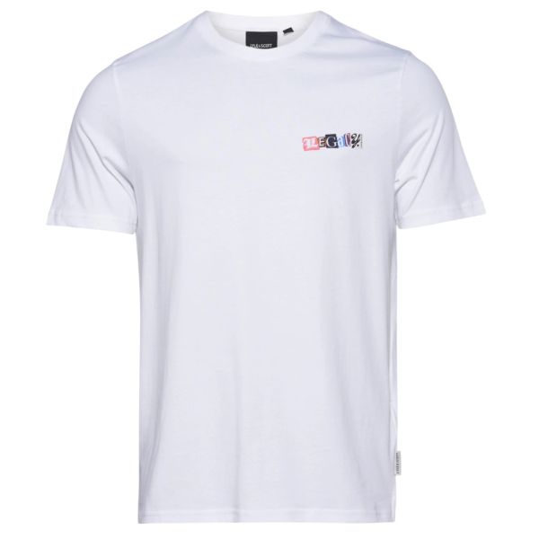 Lyle & Scott Paper Letters Graphic T-shirt Wit