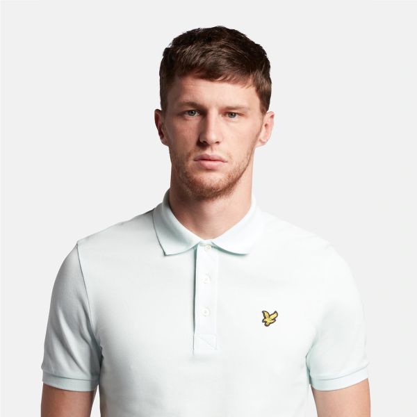 Lyle & Scott Plain Polo Ice Blauw
