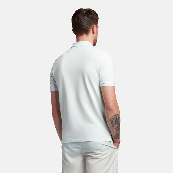 Lyle & Scott Plain Polo Ice Blauw