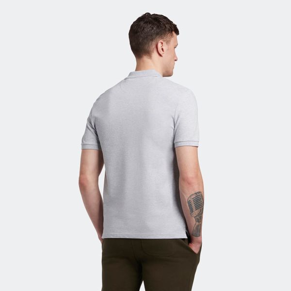 Lyle & Scott Plain Polo Licht Grijs