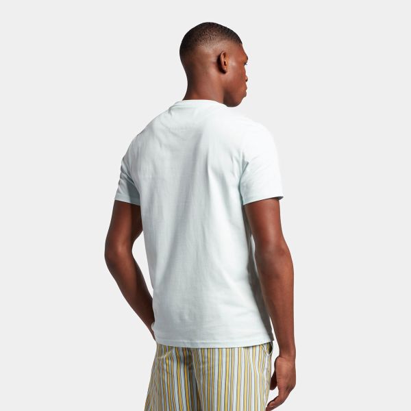 Lyle & Scott Plain T-shirt Ice Blauw