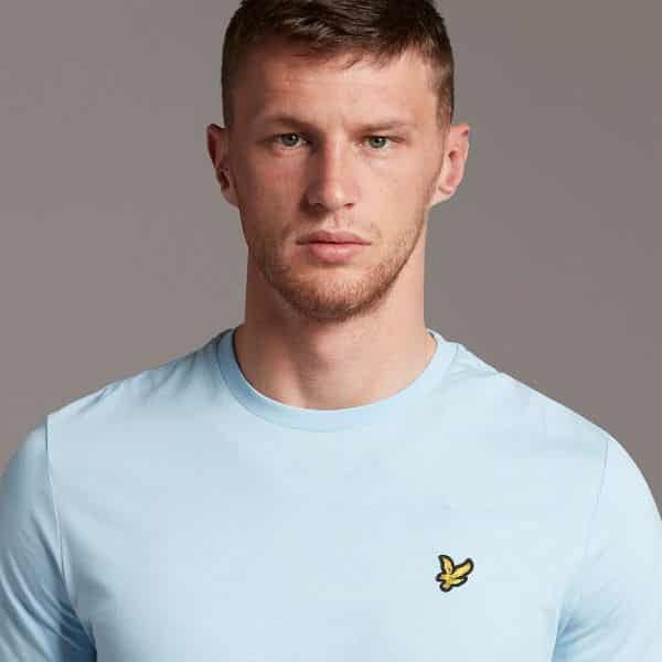 Lyle & Scott Plain T-shirt Licht Blauw