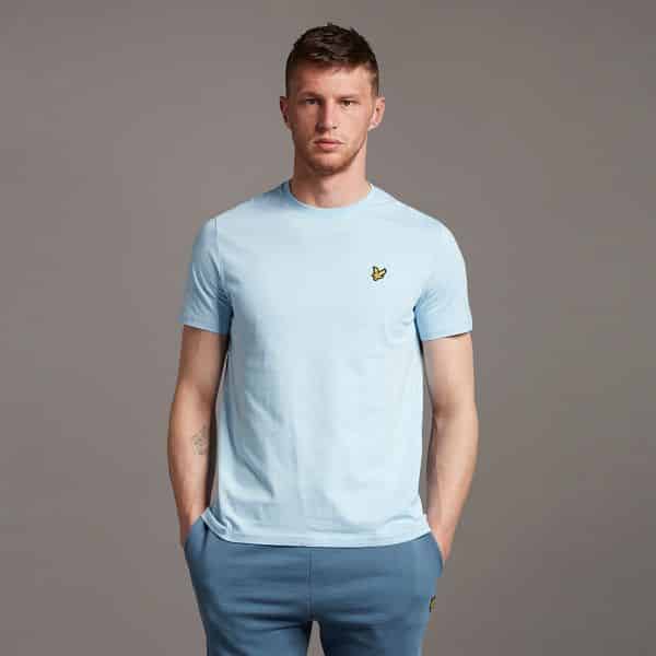 Lyle & Scott Plain T-shirt Licht Blauw
