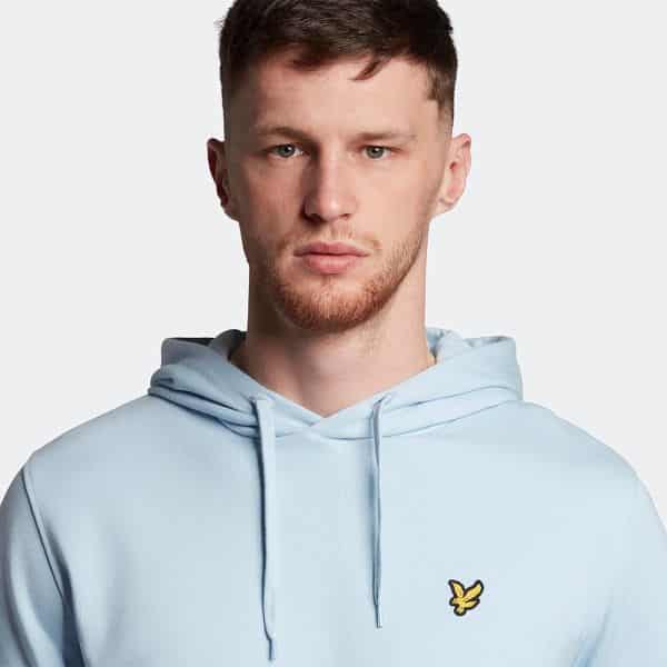 Lyle & Scott Pullover Hoodie Licht Blauw