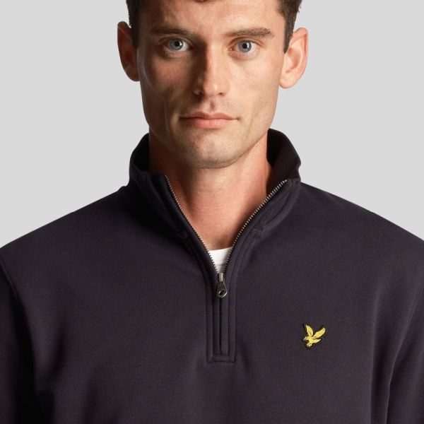 Lyle & Scott Quarter Zip Sweater Navy