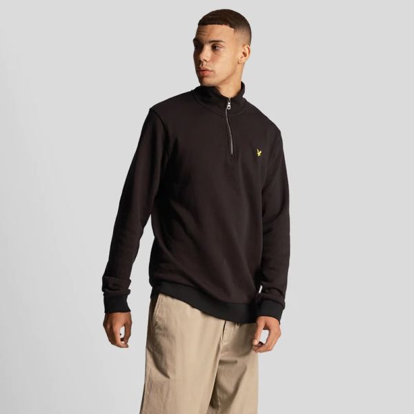 Lyle & Scott Quarter Zip Sweater Zwart