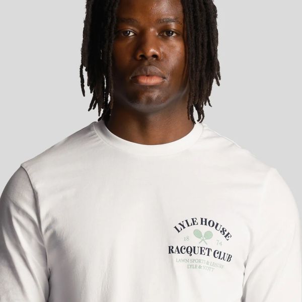 Lyle & Scott Racquet Club Graphic T-shirt Wit