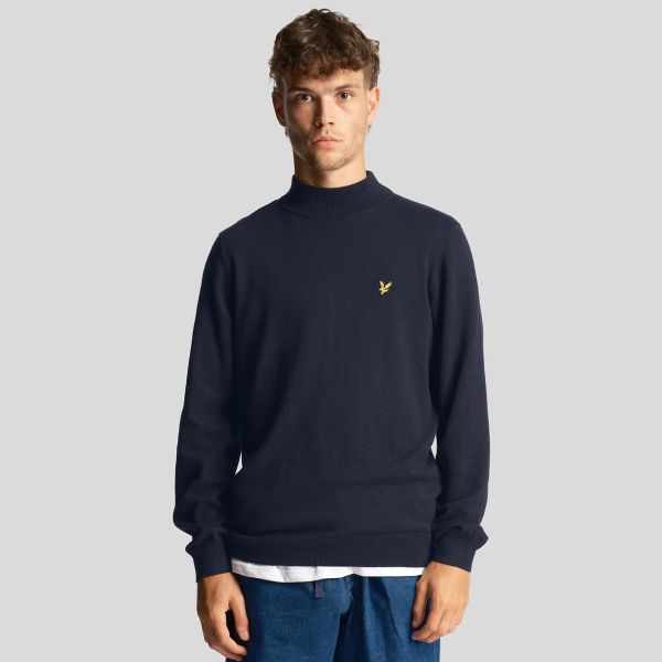 Lyle & Scott Roll Neck Sweater Navy