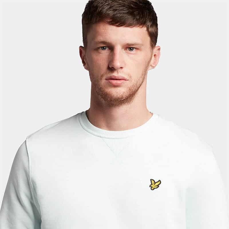 Lyle & Scott Crew Neck Sweater Ice Blauw