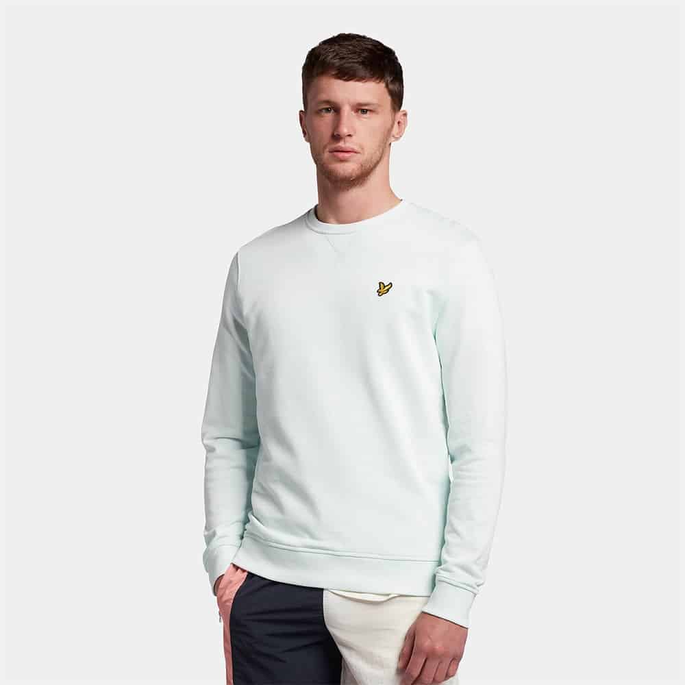 Lyle & Scott Crew Neck Sweater Ice Blauw