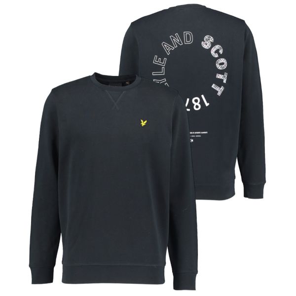 Lyle & Scott Tartan Heritage Graphic Sweater Navy