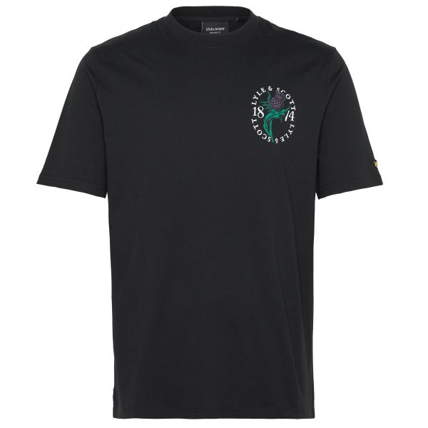 Lyle & Scott Thistle Flora Print T-shirt Navy