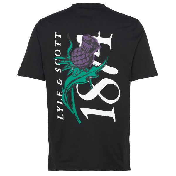 Lyle & Scott Thistle Flora Print T-shirt Navy
