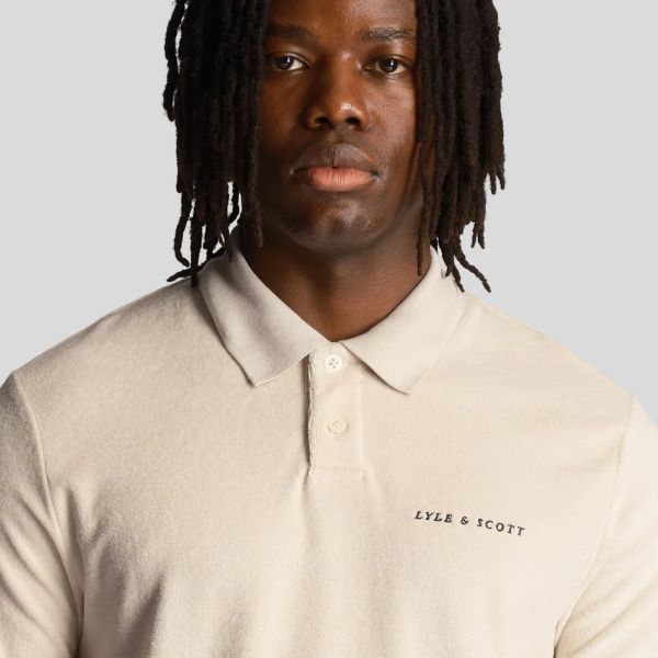 Lyle & Scott Towelling Polo Beige