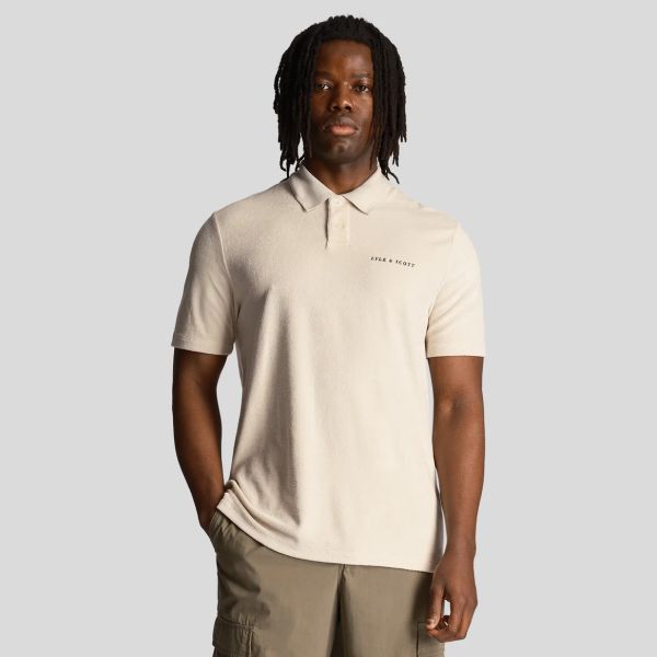 Lyle & Scott Towelling Polo Beige