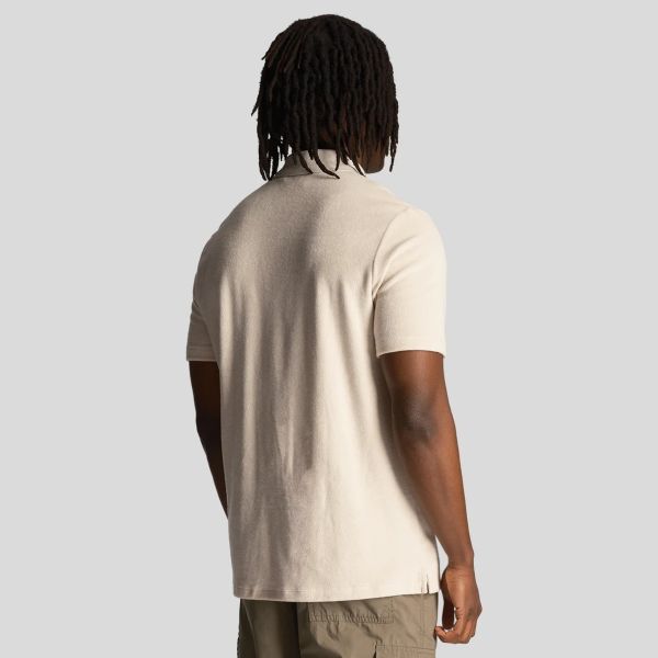 Lyle & Scott Towelling Polo Beige