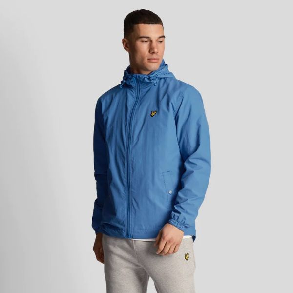 Lyle & Scott Zip Through Hooded Jack Blauw