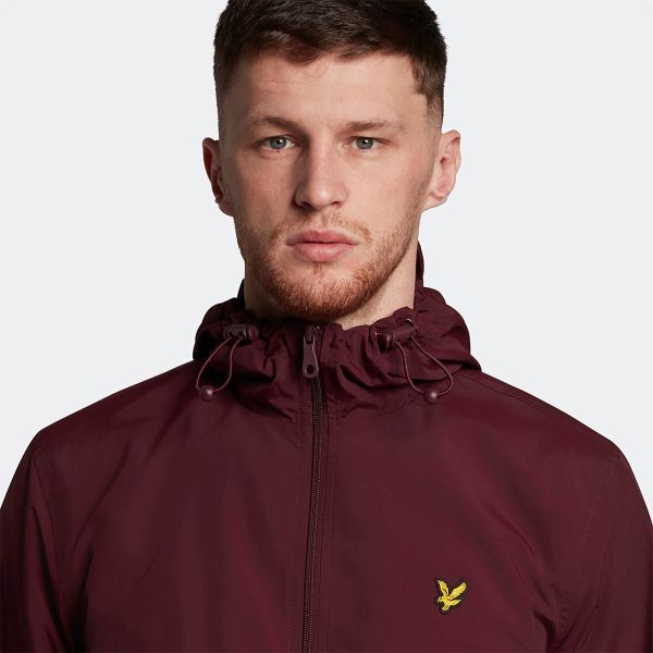 Lyle & Scott Zip Through Hooded Jack Bordeaux